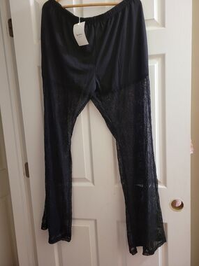 Black Lace Pants - Women